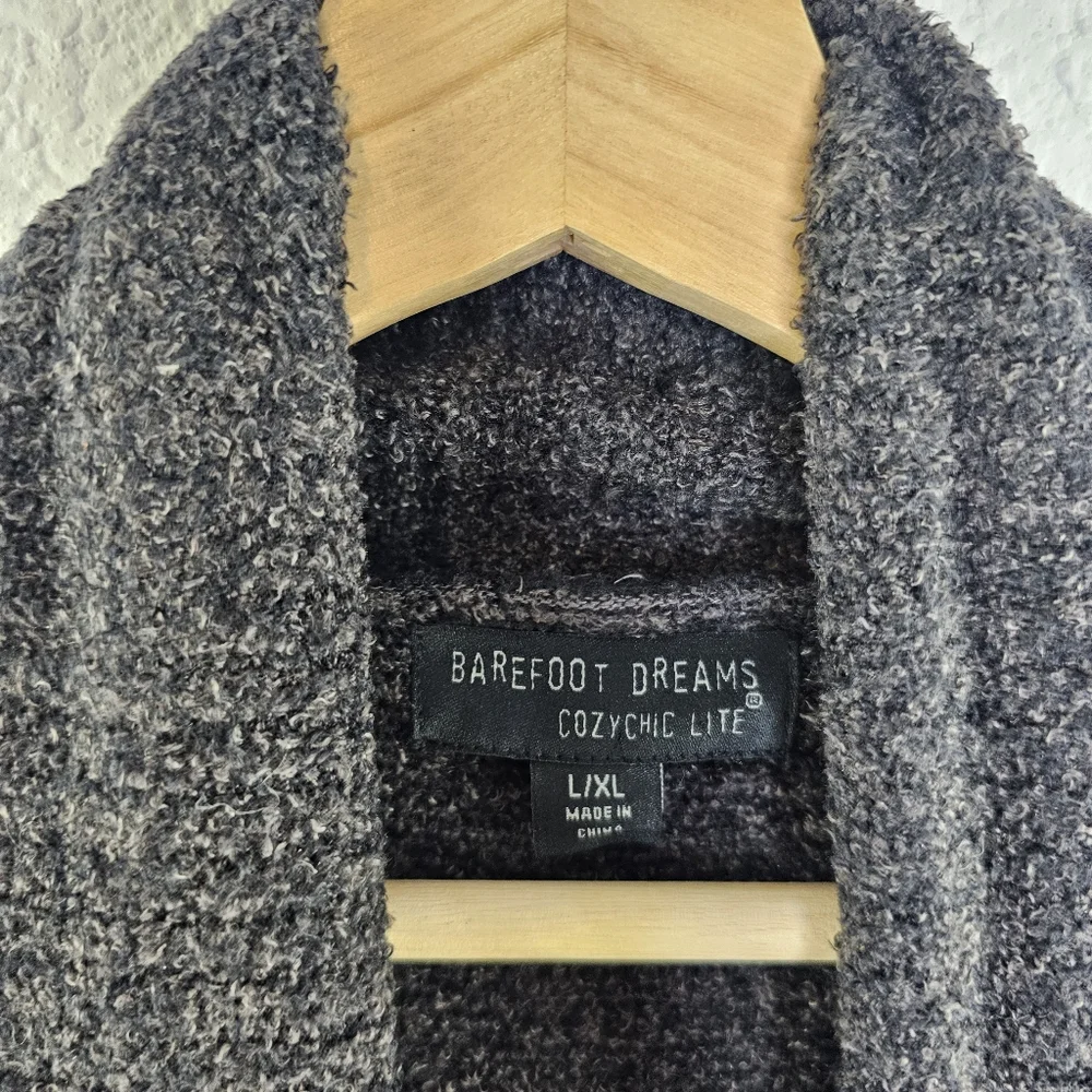 Barefoot Dreams 452 cozy lite pocket open cardigan Large XL - Picture 9 of 10